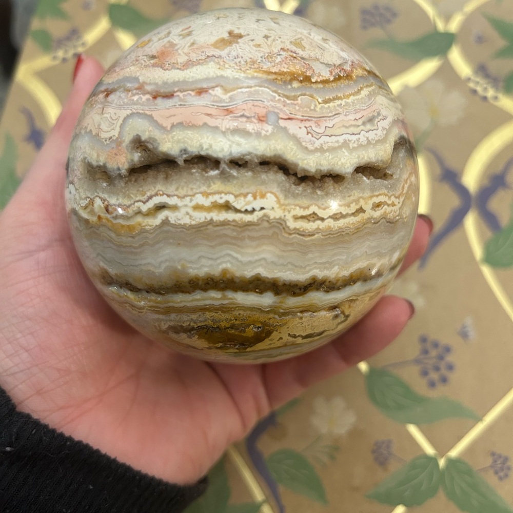Huge crazy lace agate Stone Sphere